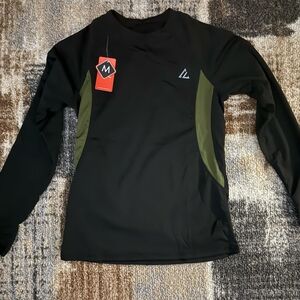 Black and Green Long Sleeve Shirt